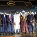 L-R: Ralph Mupita, Group President & CEO, MTN; Dr Ernest Ndukwe (OFR), Chairman, MTN Nigeria; Taiwo Oyedele, Chairman, Presidential Committee on Fiscal Policy & Tax Reforms; Dr. Bosun Tijani, Hon. Minister of Communications, Innovation and Digital Economy; HRH Khalifa Muhammad Sanusi II, 14th Emir of Kano and Director, MTN Group; Karl Toriola, Chief Executive Officer, MTN Nigeria and Modupe Kadri, Chief Financial Officer, MTN Nigeria at MTN Capital Markets Day held at Transcorp Hilton Hotel, Abuja, on November 15, 2023.