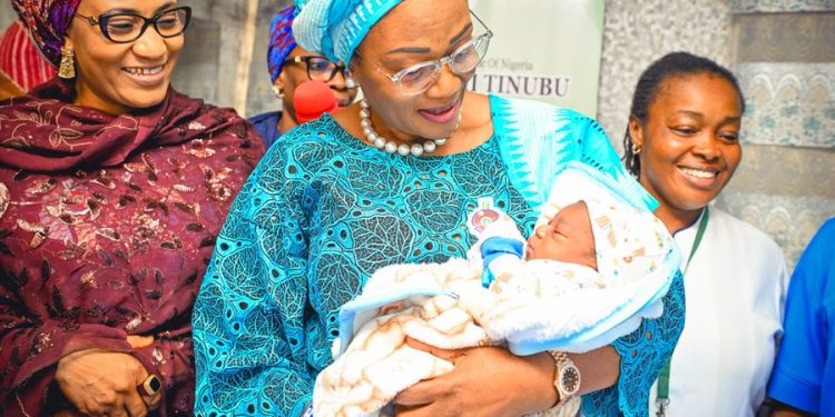 President’s wife welcomes Abuja’s first baby of the year