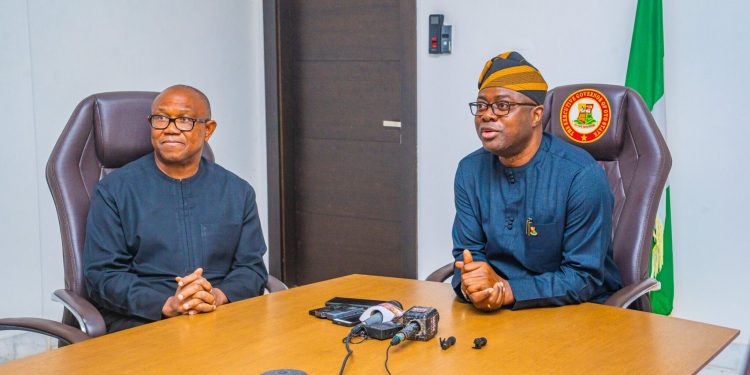 Ibadan explosion: Makinde hails Obi over visit, takes swipe at Atiku