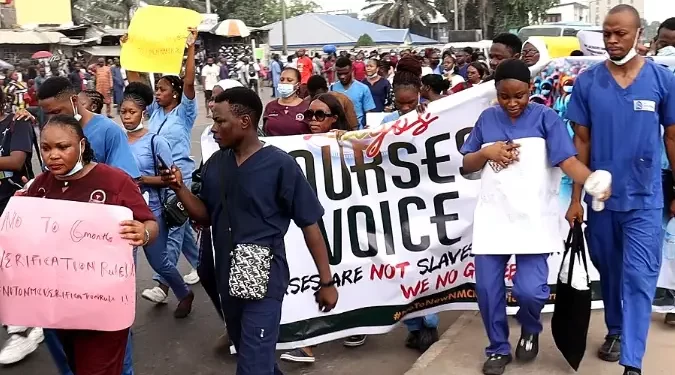Japa: You can’t prevent us from relocating – Nurses protest NMCN’s certificate verification
