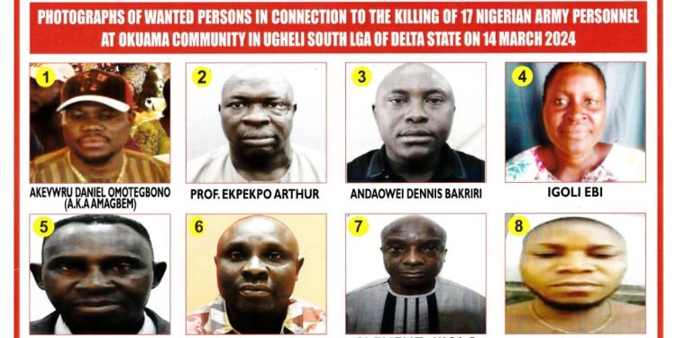DHQ declares eight wanted for killing soldiers in Delta