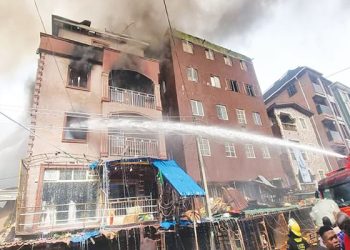 NEMA blames water scarcity as fire razes four Lagos buildings