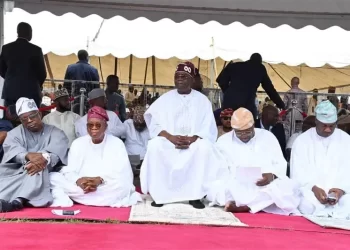 Tinubu observes Eid el-Fitr prayer in Lagos, urges religious tolerance