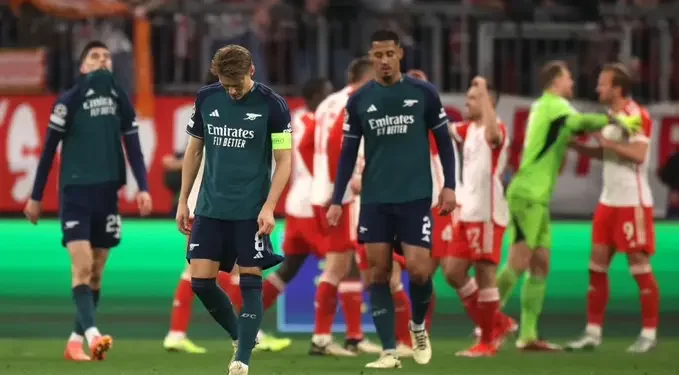 Bayern Munich knock Arsenal out of Champions League