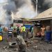 Hoodlums clash, set Lagos market on fire