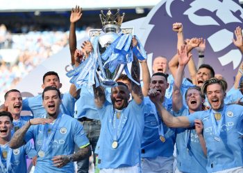 Man City win record fourth straight Premiership title