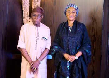 Obasanjo visits Tinubu’s wife to celebrate Sallah