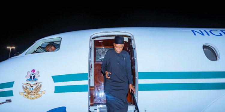 Shettima aborts Samoa trip over broken aircraft windscreen