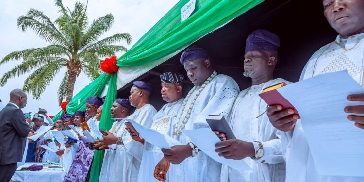 Gov. Adeleke swears in LG chairs, councillors