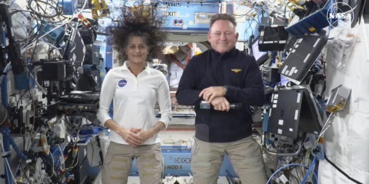 NASA astronauts return to earth after extended stay in space