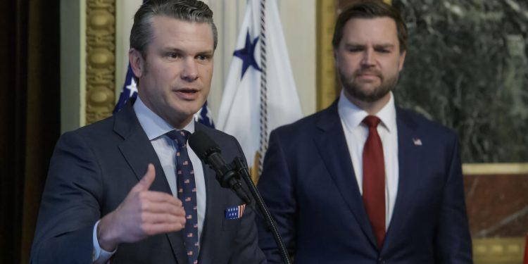 U.S Defense Secretary Pete Hegseth (left) & Vice President JD Vance