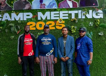L-R: Pastor Chuks Anochie, Resident Pastor of Dominion City, Ajah; Pastor Shola Olapade, Resident Pastor of Dominion City Church, Lagos Headquarters; Pastor Blaise Udunze and Ambassador Henry Agbai, during the press briefing to announce the Church’s annual programme – Camp Meeting 2025, billed for 17th to 21st April with the theme “Revival and Multiplication”—at the Lagos headquarters