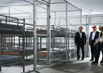 Trump visits ‘Alligator Alcatraz’ detention facility, warns migrants against escape plans