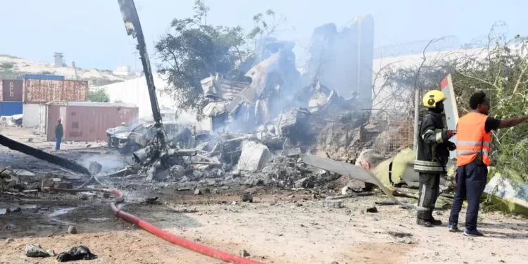 Three die in African Union helicopter crash