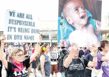 Israelis protest in Tel Aviv over Gaza food shortages