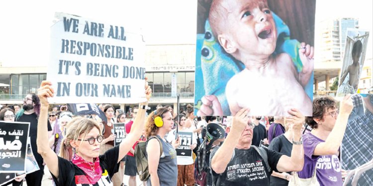 Israelis protest in Tel Aviv over Gaza food shortages