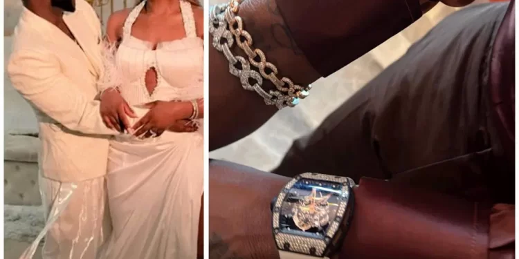 Davido pays tribute to late son Ifeanyi with custom cufflinks at Miami wedding
