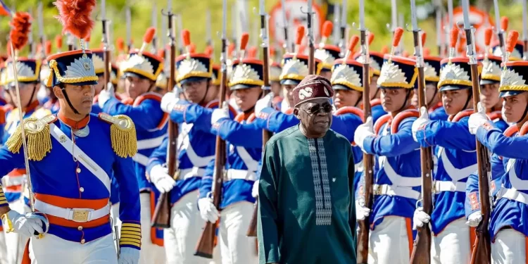 Brazil welcomes President Tinubu with full military honours