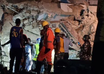Three-storey building collapses in Yaba, Lagos