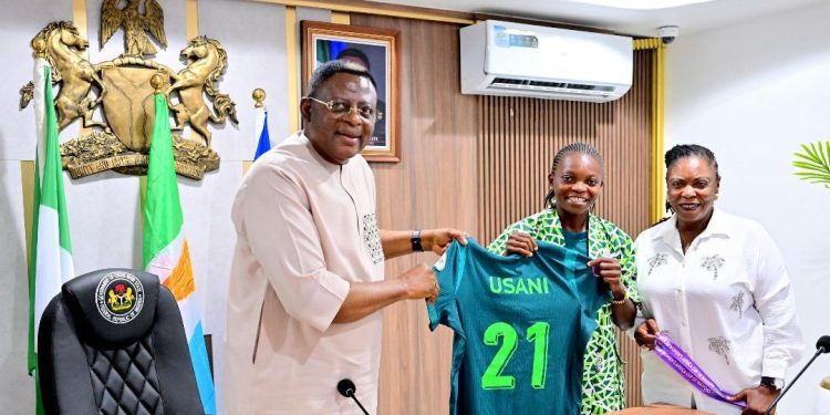 WAFCON: Gov. Otu gifts Super Falcons star, Miracle Usani, ₦50m, land