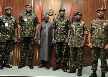 Tinubu in closed door meeting with new service chiefs