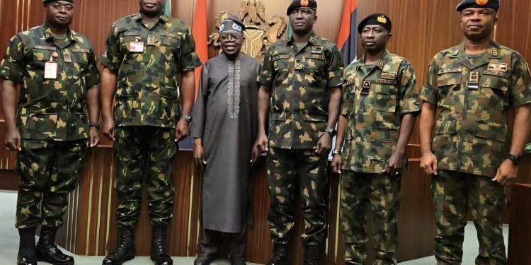 Tinubu in closed door meeting with new service chiefs