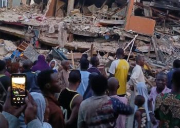 BREAKING: Two-storey building collapses in Lagos