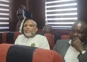 BREAKING: Drama as judge orders security to take Nnamdi Kanu out of courtroom