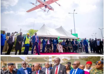 Enugu govt boosts security as Gov. Mbah launches hi-tech drones, equipment, patrol vans