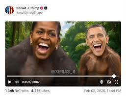 I made no mistake sharing video depicting Obamas as apes, says Trump