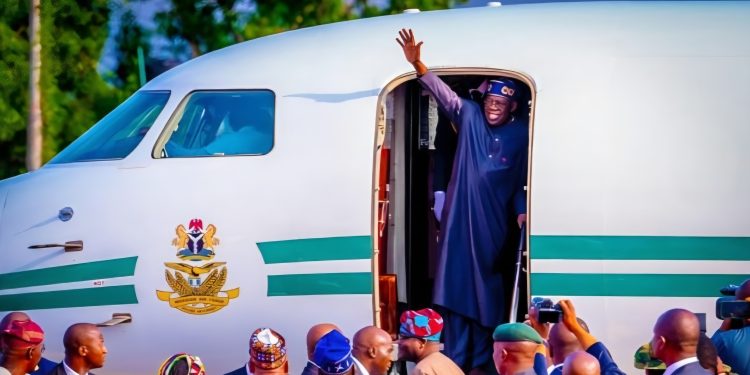 Tinubu returns to Abuja after Eid-el-Fitr, UK visit