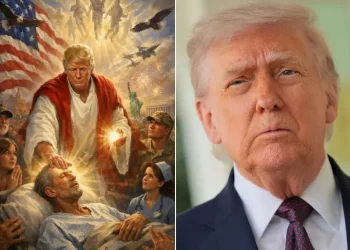 Trump deletes image of himself as Jesus-like saviour after backlash
