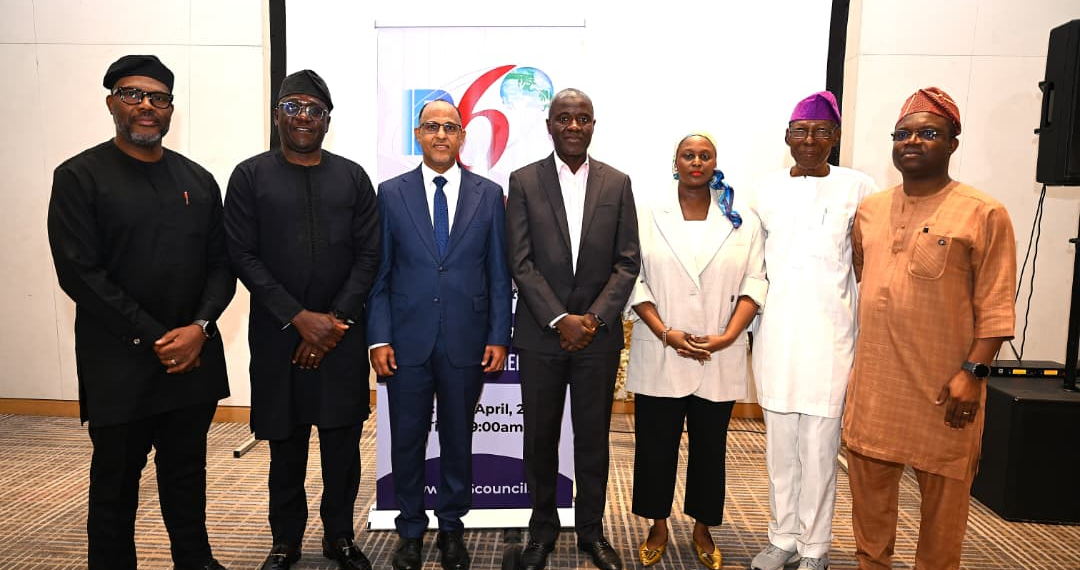 L-R: Tony Emoekpere, Council Member, National Internet Protocol Version 6 (IPv6); Engr. Abraham Oshadami, Executive Commissioner Technical Services, Nigerian Communications Commission, NCC; Mr. Muhammed Rudman, National President, IPv6 Council; Dr. Aminu Maida, Executive Vice Chairman/CEO,NCC; Barr. Rimini Makama, Executive Commissioner Stakeholder Management, NCC; Dr. Chris Uwaje, National Vice President, IPv6 Council; Mr. Adesola Akinsanya, President, National Internet Registration Association, NIRA/ Council Member, during the Inauguration of the National Internet Protocol Version 6, (IPv6) Council Members, at the Marriott Hotel, Ikeja, Lagos State on the 23rd April 2026