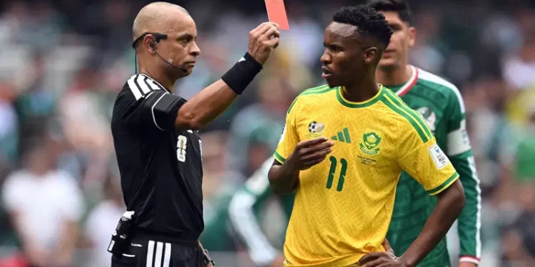 Three red cards in World Cup opening game as Mexico beat South Africa 2-0