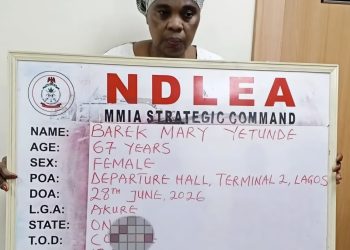 NDLEA arrests 67-year-old with 13kg of cocaine in fake plantain