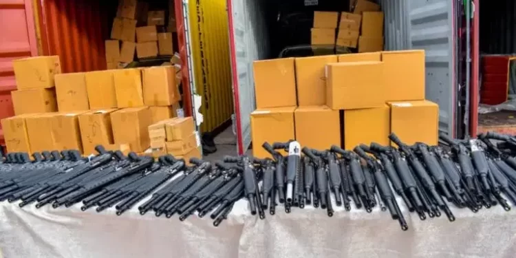 NCS uncovers 399 rifles in Tin Can port shipment
