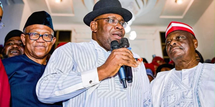 2027: Peter Obi, Kwankwaso, Dickson close ranks, move to unite NDC campaign