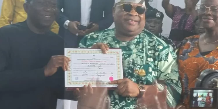 Osun guber: Adeleke receives INEC certificate of return