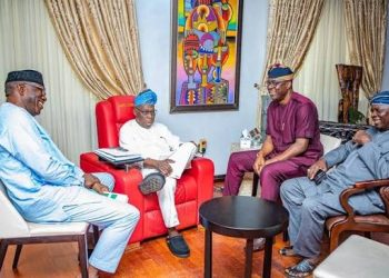 Obasanjo, Makinde, Fayemi, Oyinlola in closed-door talks in Abeokuta