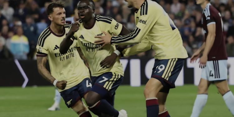 Saka fires Arsenal to victory over Aston Villa as Arteta marks 250th game