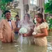 Philippine couple holds wedding in flooded church